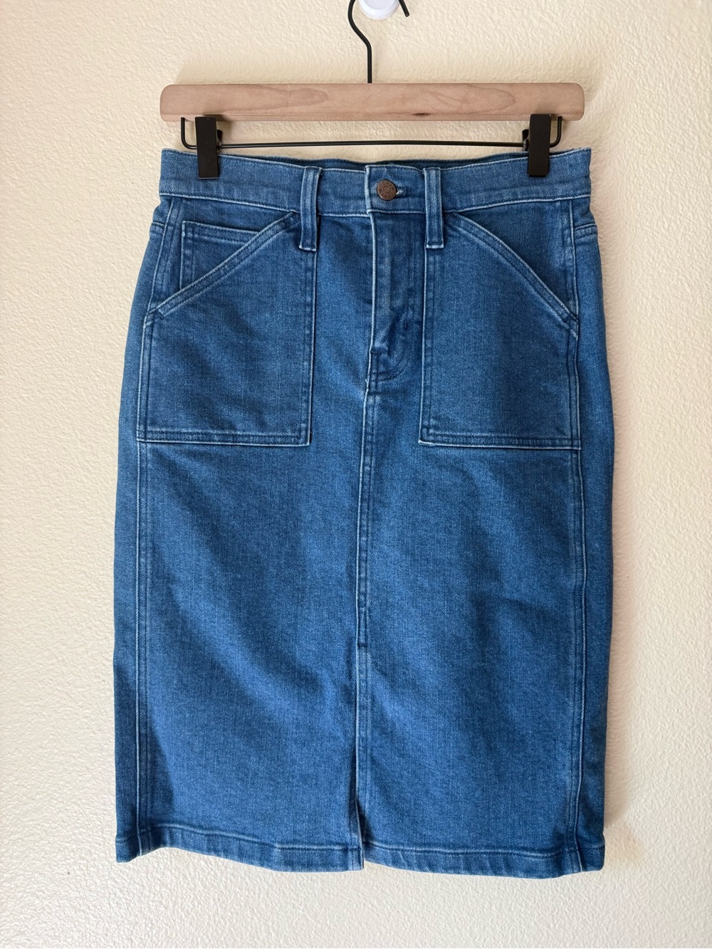 J. Crew Blue High-Rise Denim Pencil Skirt